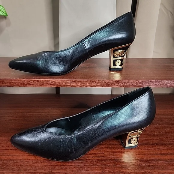The Touch of Nina 80s Elephant Heel Pumps Sz 8 - Picture 2 of 9